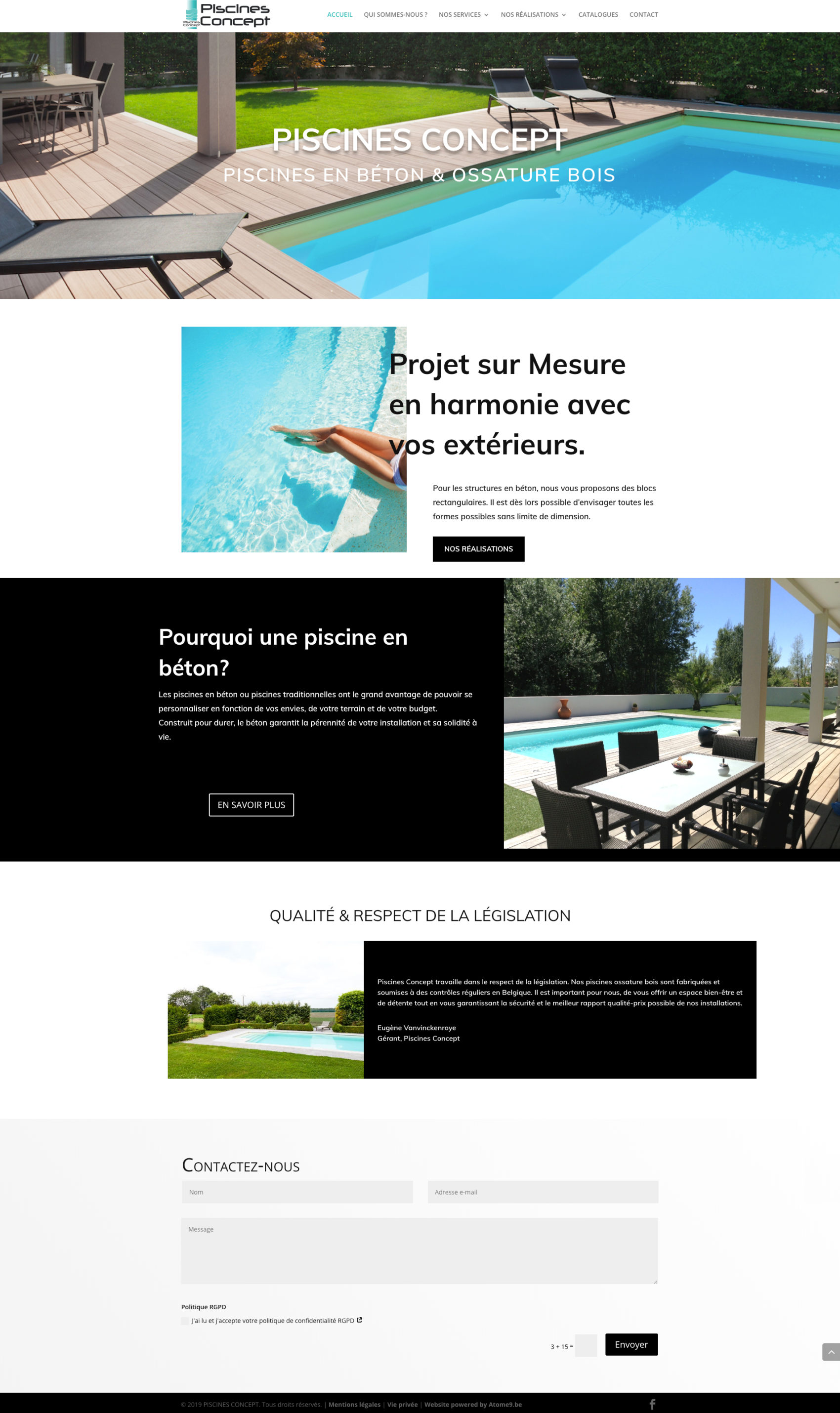 Piscines Concept Réalisation Site Internet Présentation Home