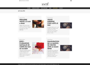 Site web Catalogue - Actualités