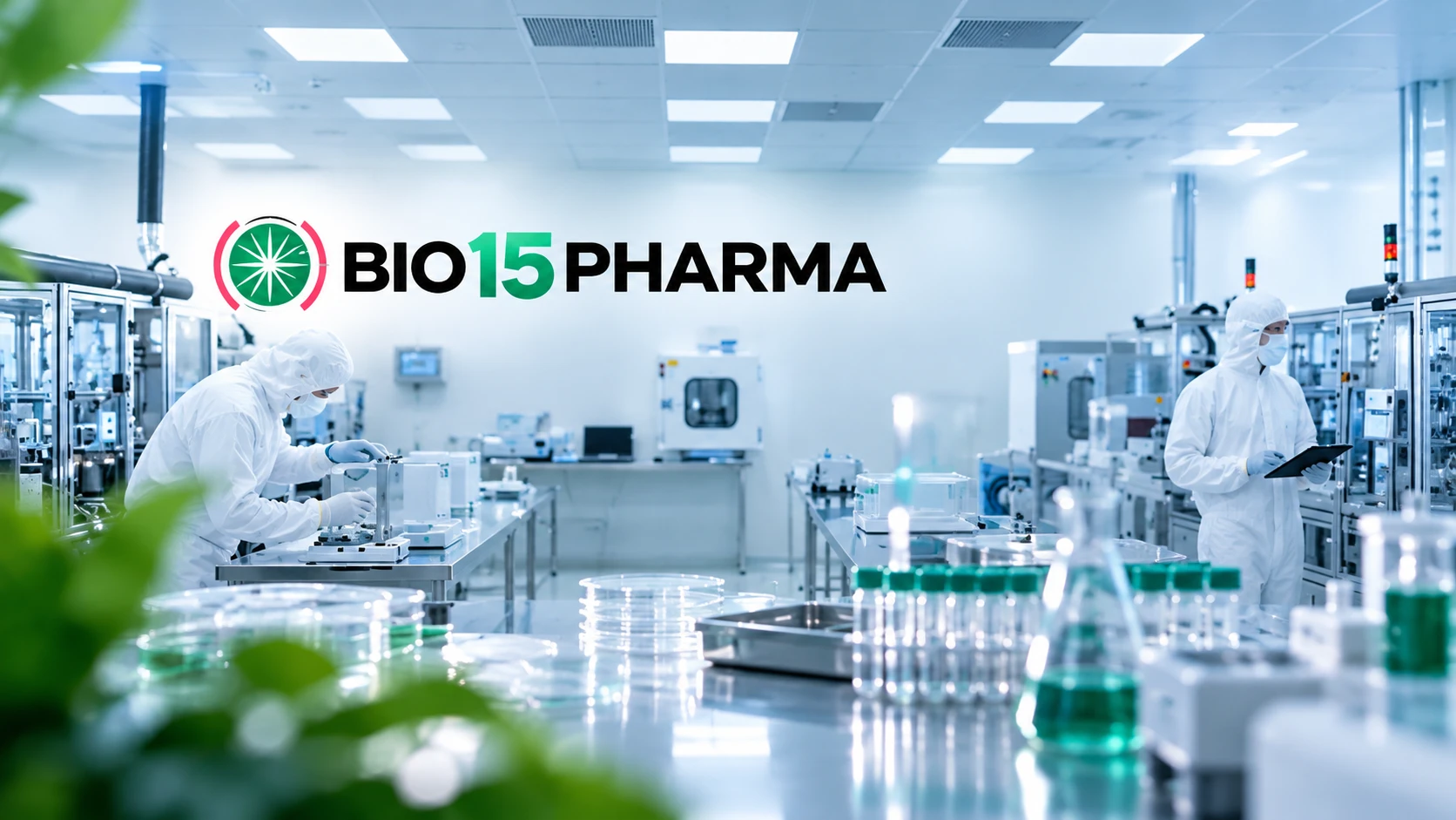 Site Bio15Pharma, conformité GxP et qualité pharmaceutique, réalisé par Atome 9